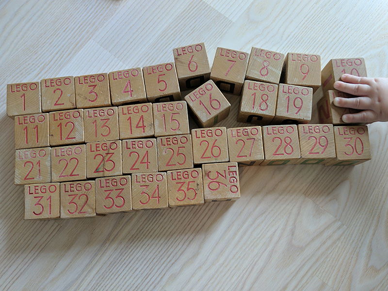 Classic wooden letter blocks.