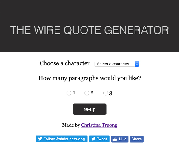 The Wire Ipsum website